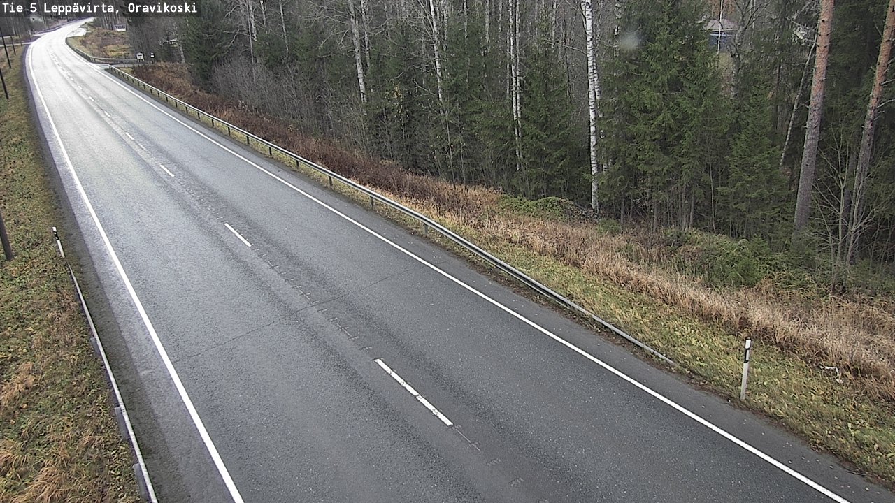 Weather Camera Image Väg 5 Leppävirta, Oravikoski, Leppävirta, Pohjois-Savo