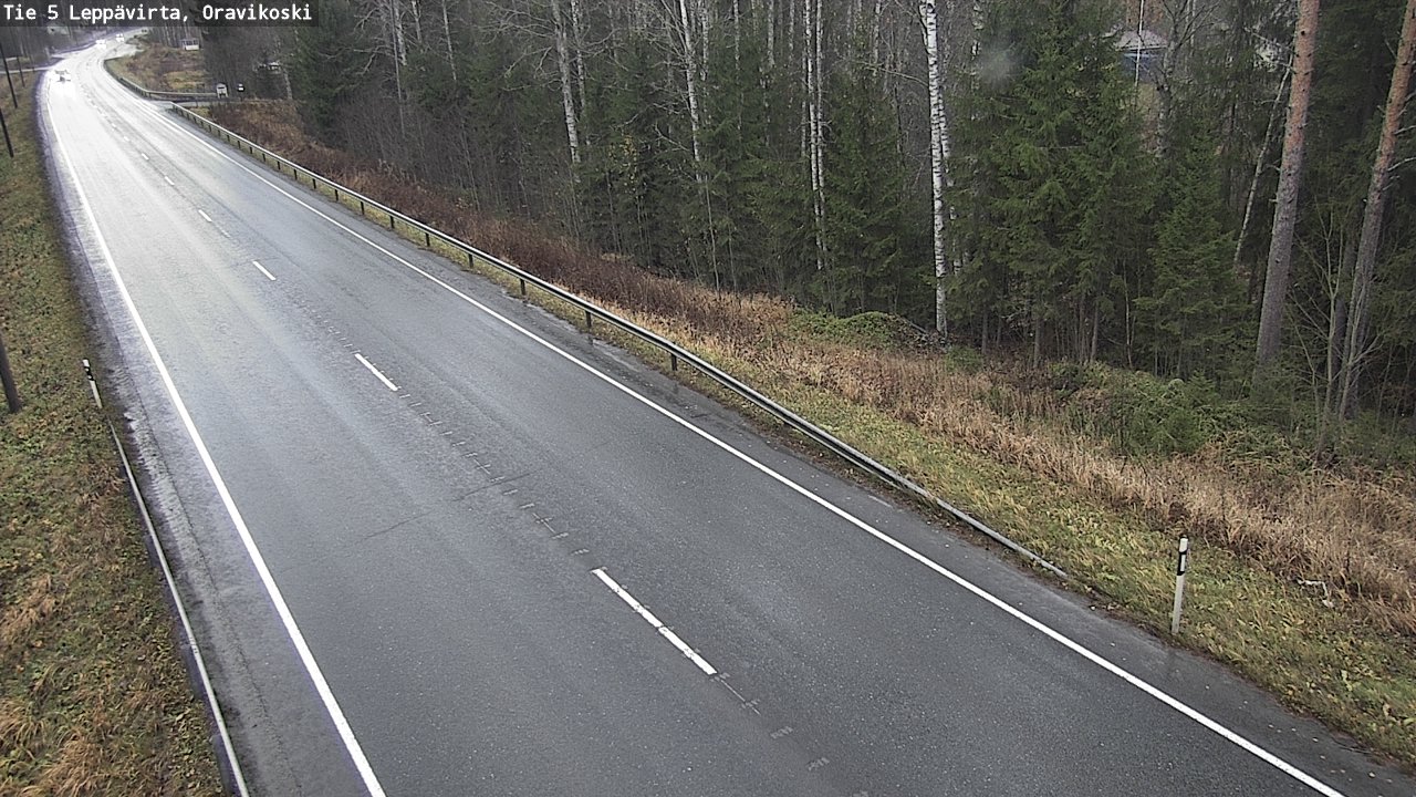 Weather Camera Image Väg 5 Leppävirta, Oravikoski, Leppävirta, Pohjois-Savo