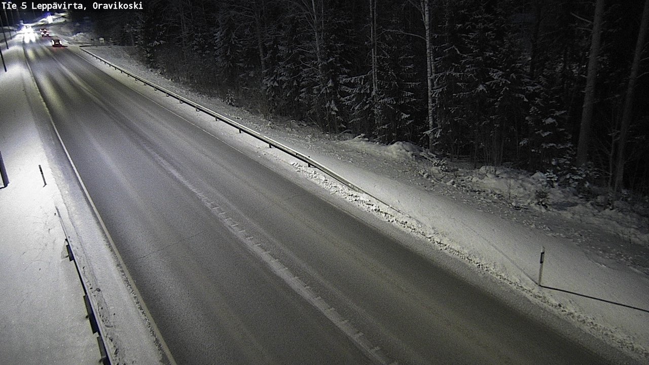 Weather Camera Image Väg 5 Leppävirta, Oravikoski, Leppävirta, Pohjois-Savo