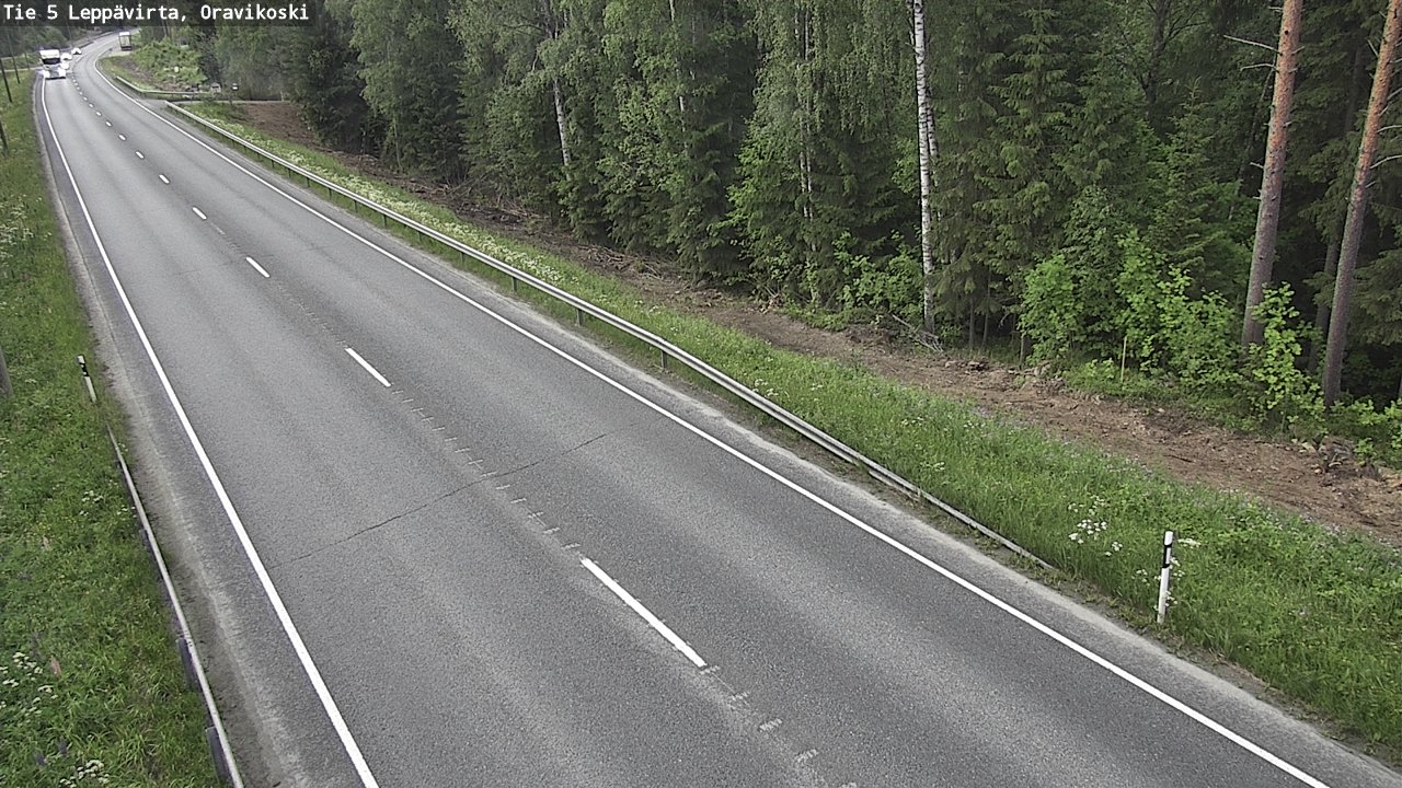 Weather Camera Image Road 5 Leppävirta, Oravikoski, Leppävirta, Pohjois-Savo
