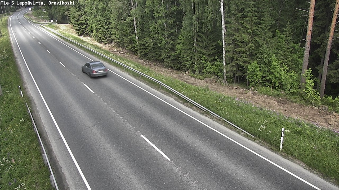 Weather Camera Image Road 5 Leppävirta, Oravikoski, Leppävirta, Pohjois-Savo