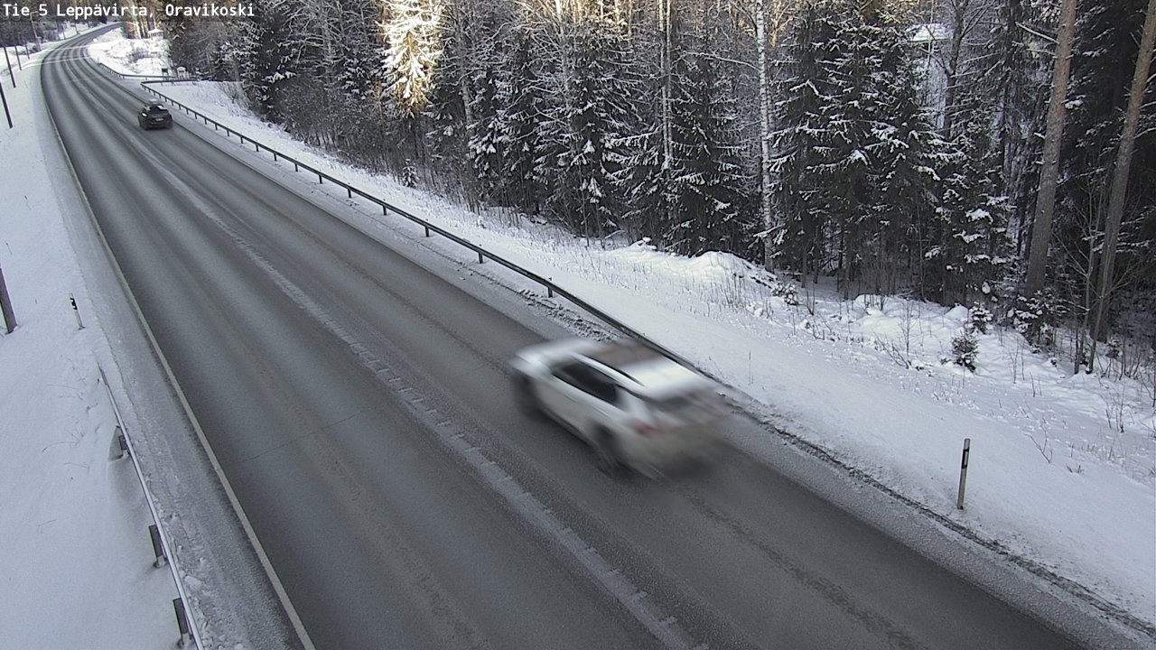 Weather Camera Image Väg 5 Leppävirta, Oravikoski, Leppävirta, Pohjois-Savo