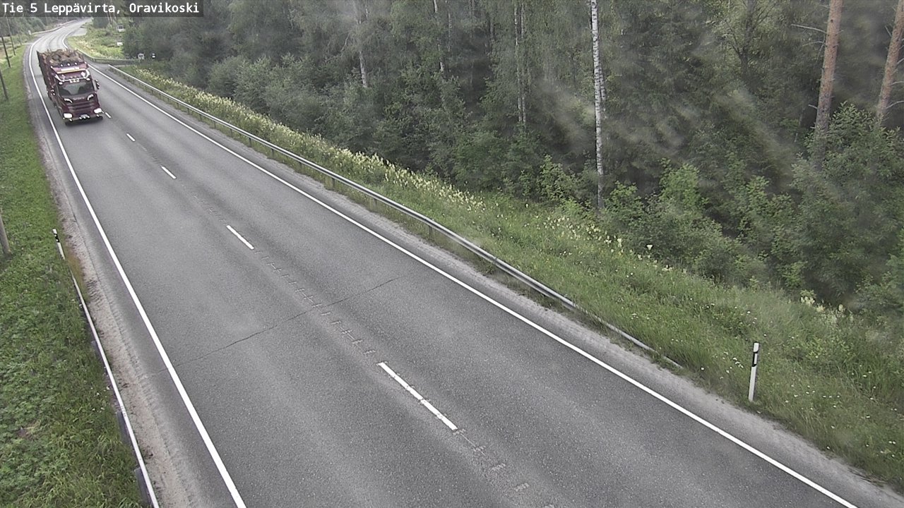 Weather Camera Image Väg 5 Leppävirta, Oravikoski, Leppävirta, Pohjois-Savo