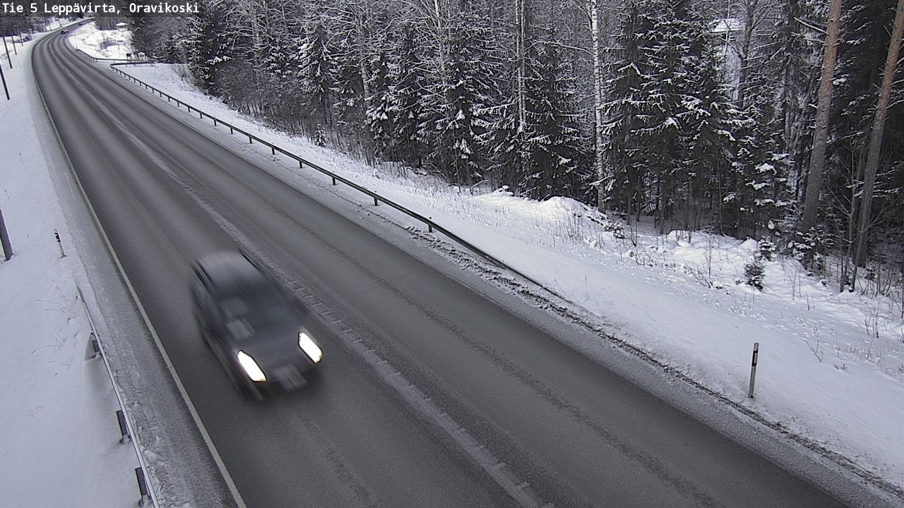 Weather Camera Image Väg 5 Leppävirta, Oravikoski, Leppävirta, Pohjois-Savo