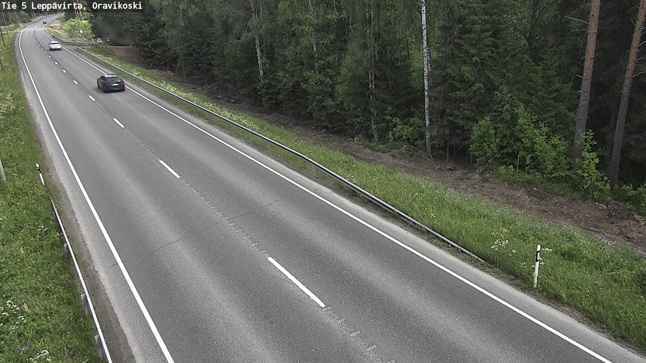 Weather Camera Image Road 5 Leppävirta, Oravikoski, Leppävirta, Pohjois-Savo