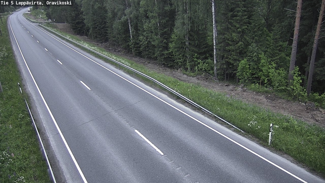 Weather Camera Image Road 5 Leppävirta, Oravikoski, Leppävirta, Pohjois-Savo
