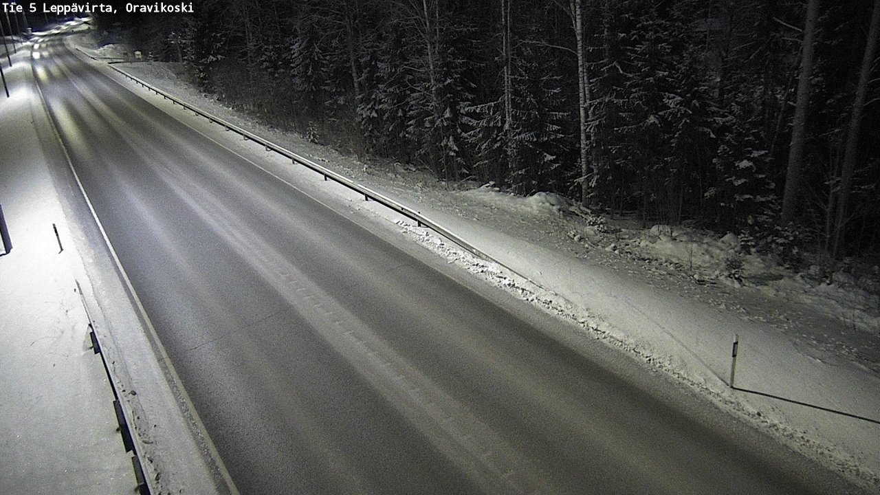Weather Camera Image Väg 5 Leppävirta, Oravikoski, Leppävirta, Pohjois-Savo