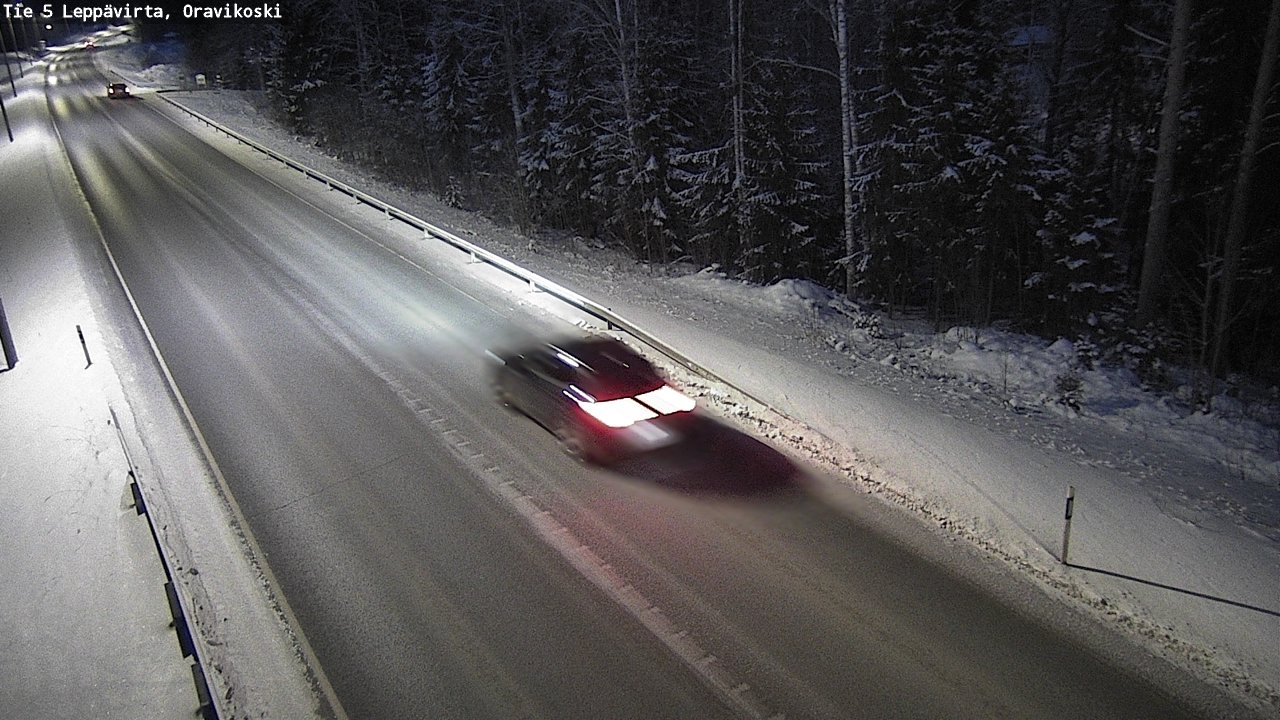 Weather Camera Image Väg 5 Leppävirta, Oravikoski, Leppävirta, Pohjois-Savo