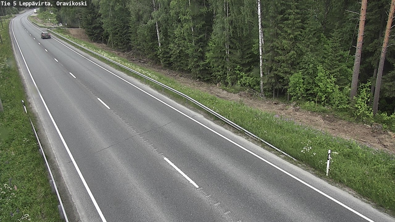 Weather Camera Image Road 5 Leppävirta, Oravikoski, Leppävirta, Pohjois-Savo