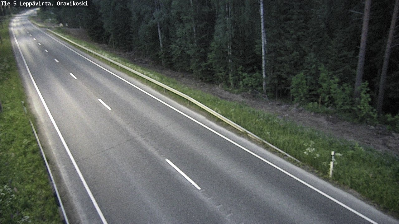 Weather Camera Image Road 5 Leppävirta, Oravikoski, Leppävirta, Pohjois-Savo