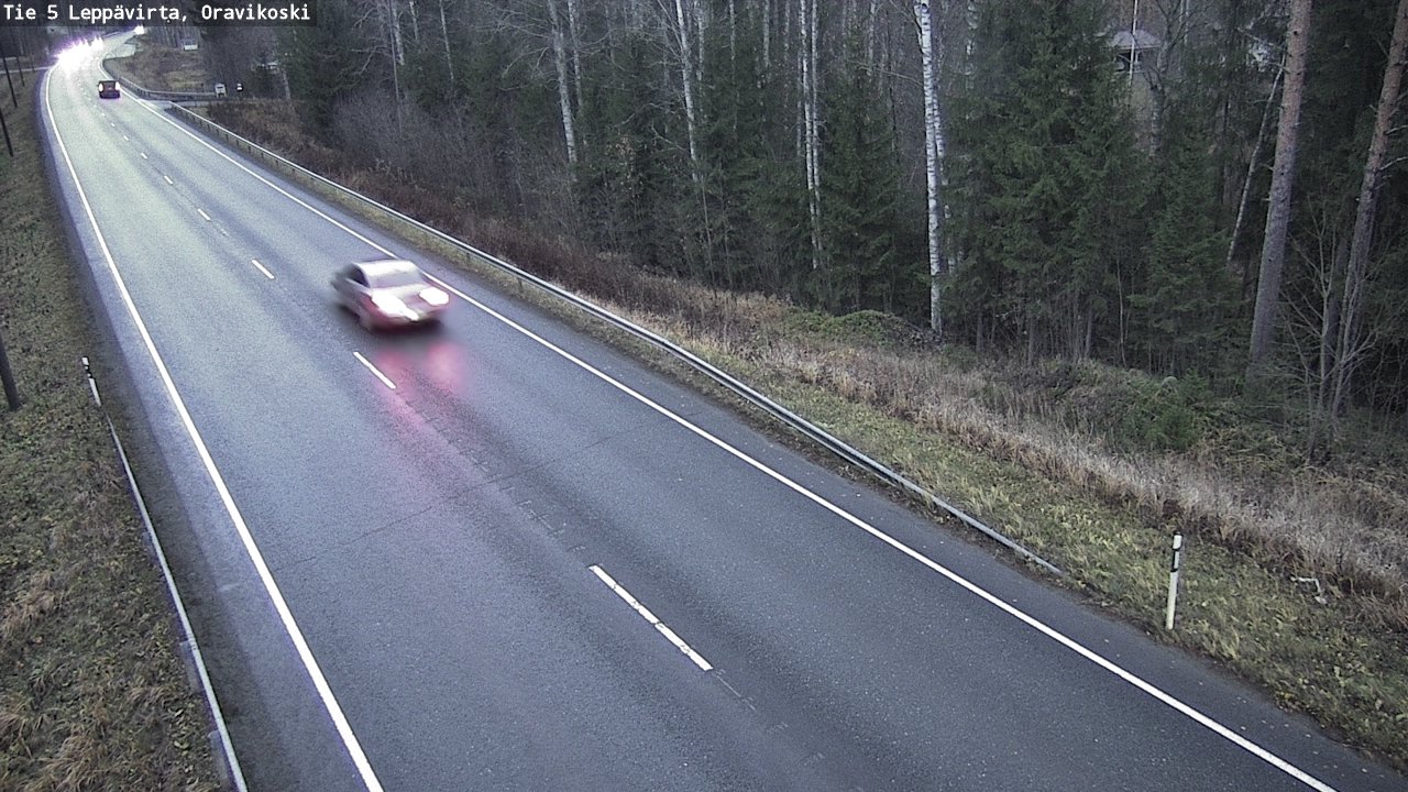 Weather Camera Image Väg 5 Leppävirta, Oravikoski, Leppävirta, Pohjois-Savo