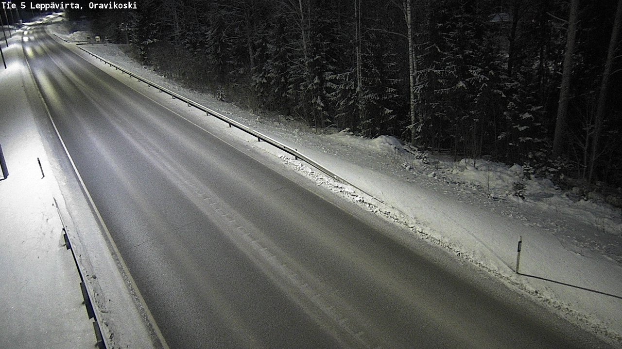 Weather Camera Image Väg 5 Leppävirta, Oravikoski, Leppävirta, Pohjois-Savo