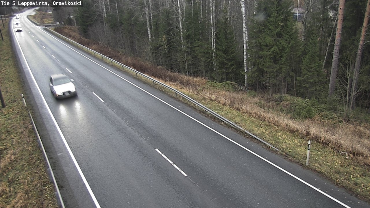 Weather Camera Image Väg 5 Leppävirta, Oravikoski, Leppävirta, Pohjois-Savo