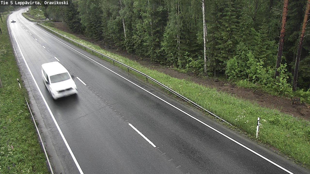 Weather Camera Image Väg 5 Leppävirta, Oravikoski, Leppävirta, Pohjois-Savo