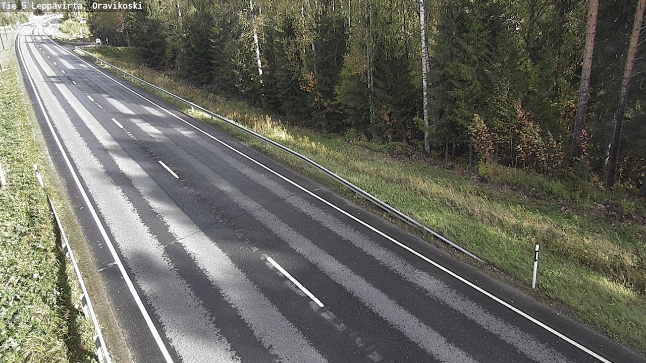 Weather Camera Image Väg 5 Leppävirta, Oravikoski, Leppävirta, Pohjois-Savo