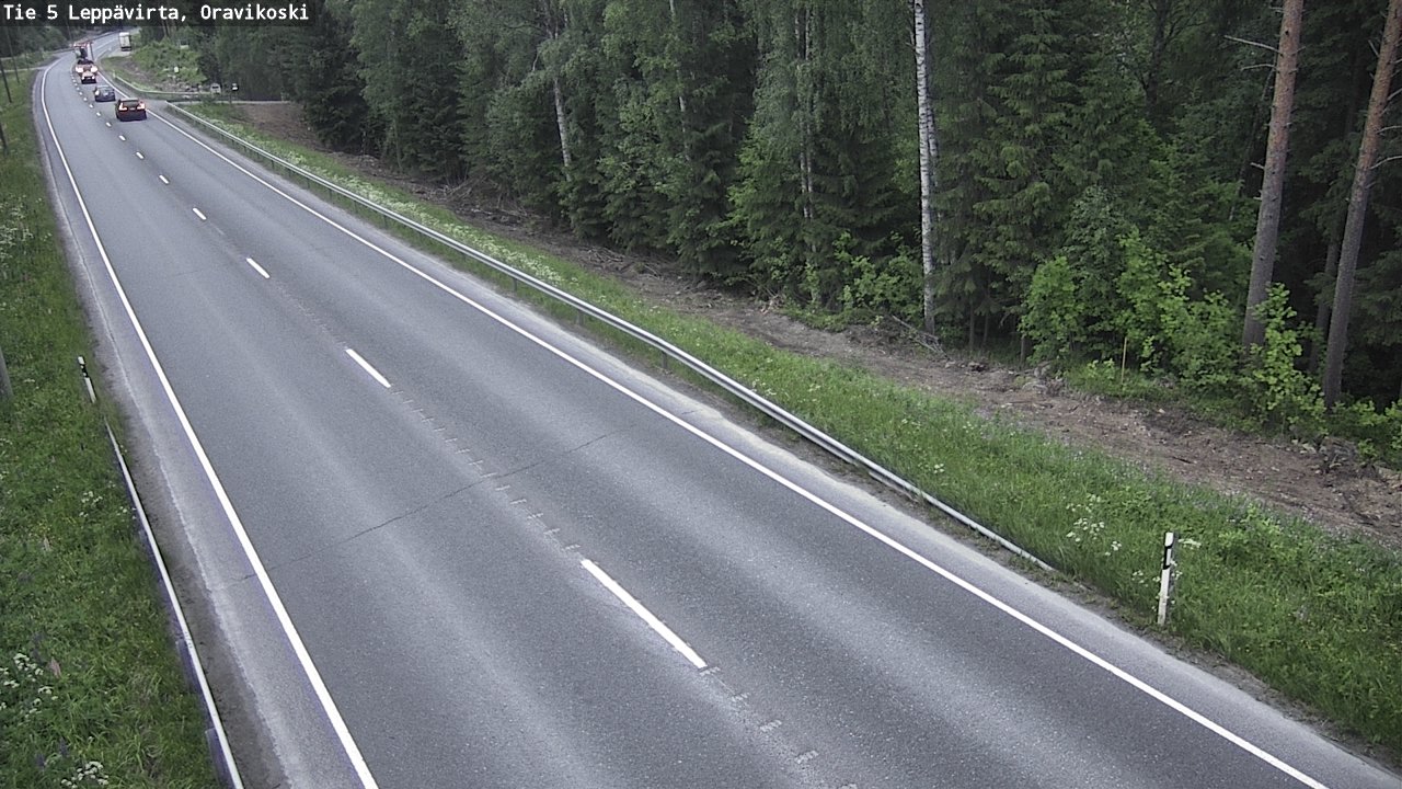 Weather Camera Image Road 5 Leppävirta, Oravikoski, Leppävirta, Pohjois-Savo