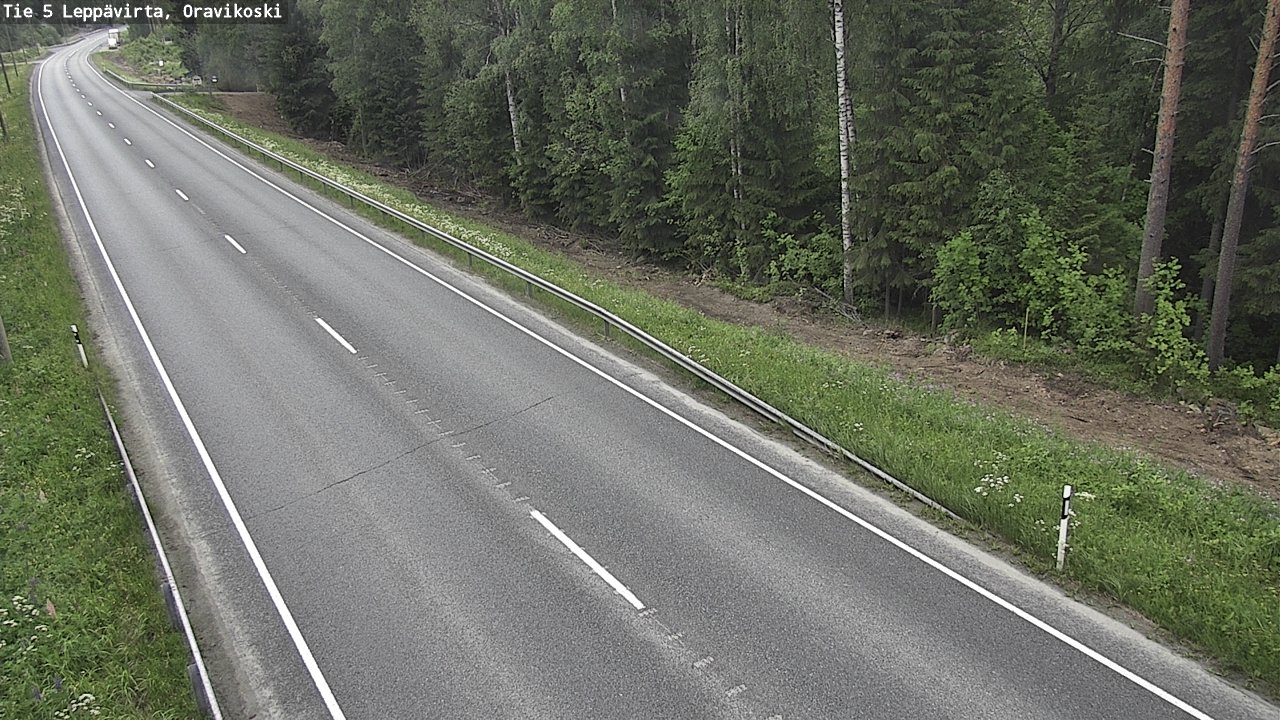 Weather Camera Image Road 5 Leppävirta, Oravikoski, Leppävirta, Pohjois-Savo