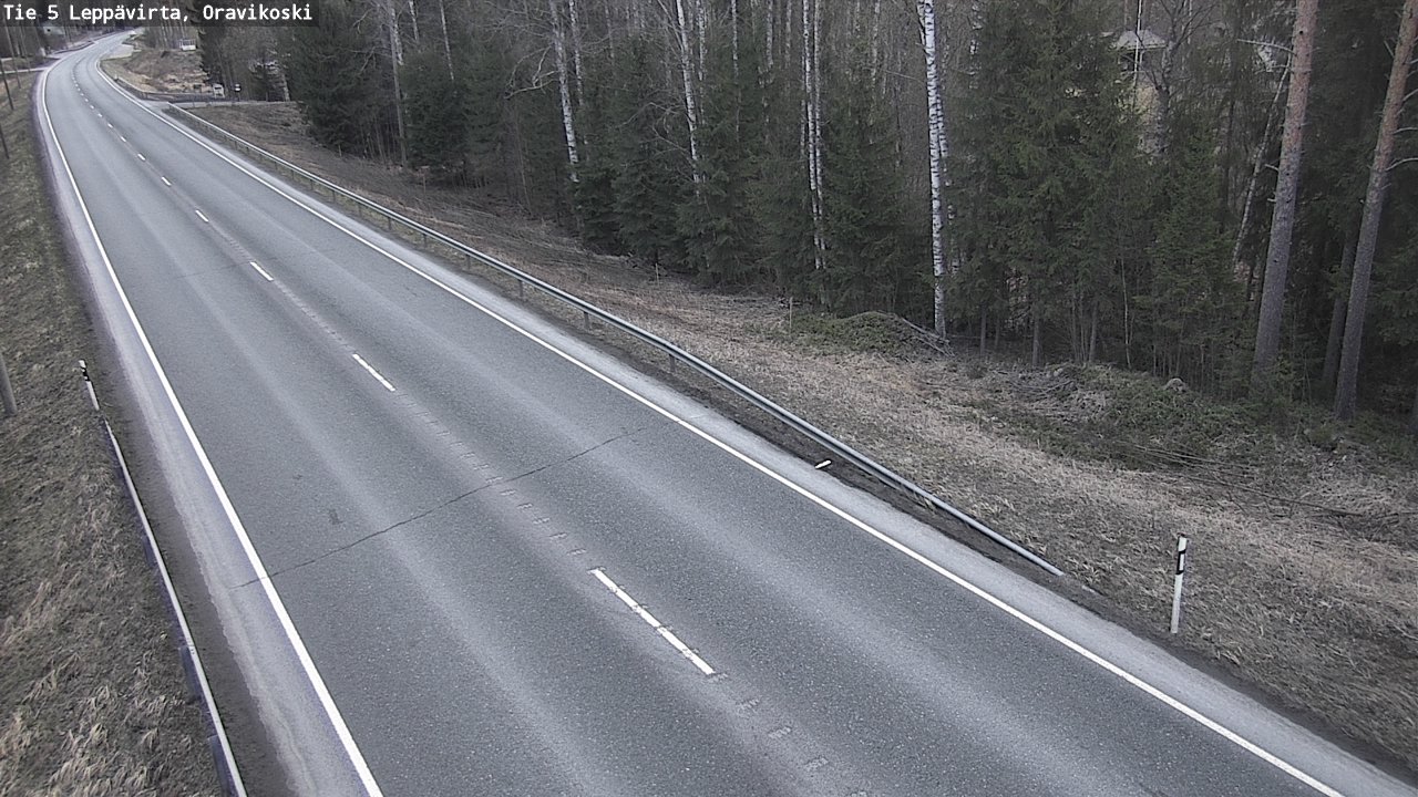 Weather Camera Image Road 5 Leppävirta, Oravikoski, Leppävirta, Pohjois-Savo