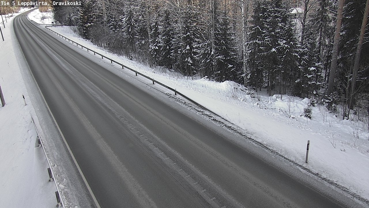 Weather Camera Image Väg 5 Leppävirta, Oravikoski, Leppävirta, Pohjois-Savo