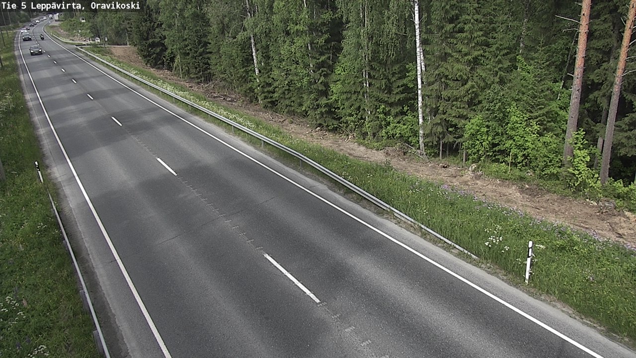 Weather Camera Image Road 5 Leppävirta, Oravikoski, Leppävirta, Pohjois-Savo