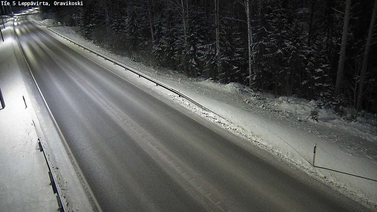 Weather Camera Image Väg 5 Leppävirta, Oravikoski, Leppävirta, Pohjois-Savo