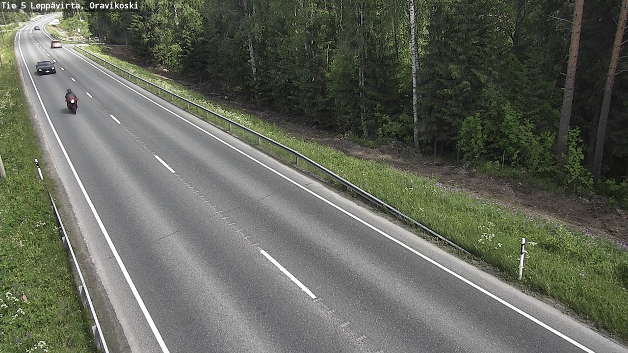 Weather Camera Image Road 5 Leppävirta, Oravikoski, Leppävirta, Pohjois-Savo