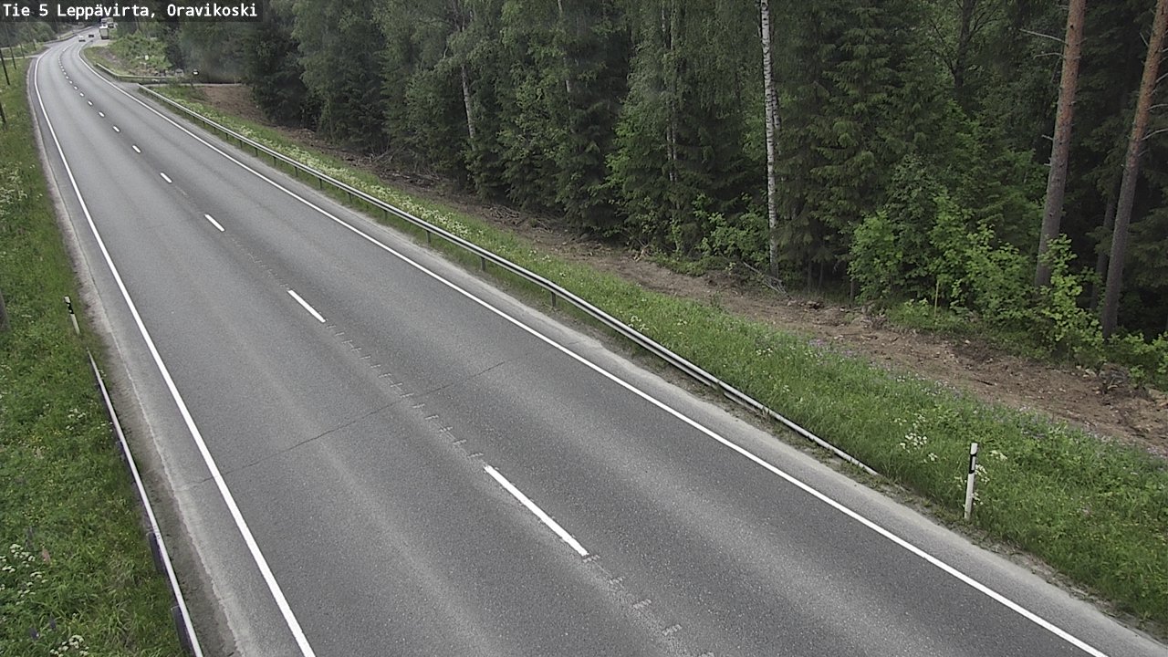 Weather Camera Image Road 5 Leppävirta, Oravikoski, Leppävirta, Pohjois-Savo
