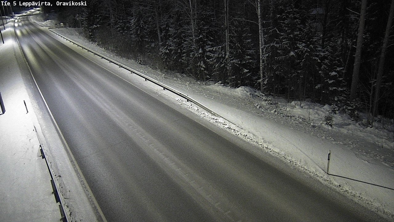 Weather Camera Image Väg 5 Leppävirta, Oravikoski, Leppävirta, Pohjois-Savo
