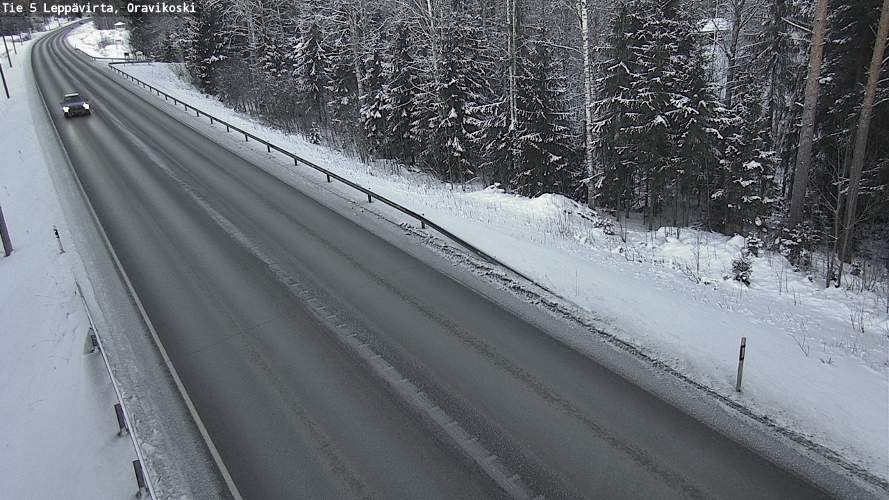 Weather Camera Image Väg 5 Leppävirta, Oravikoski, Leppävirta, Pohjois-Savo