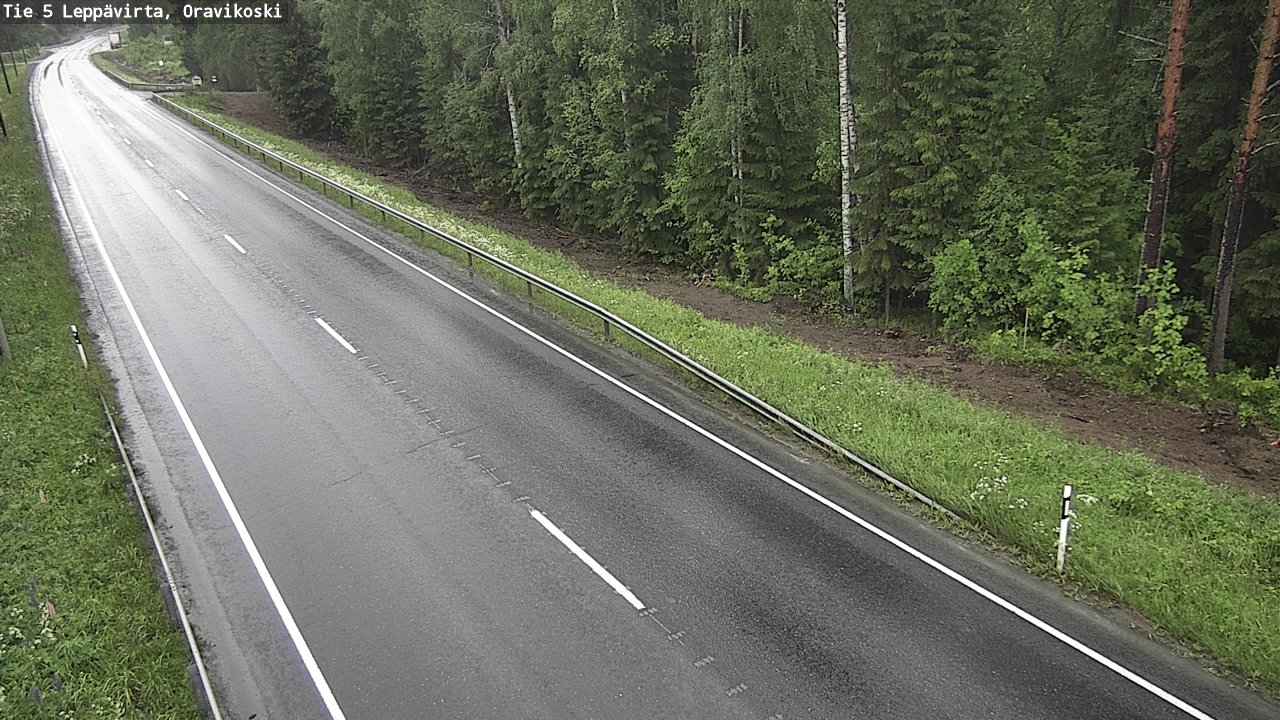 Weather Camera Image Road 5 Leppävirta, Oravikoski, Leppävirta, Pohjois-Savo