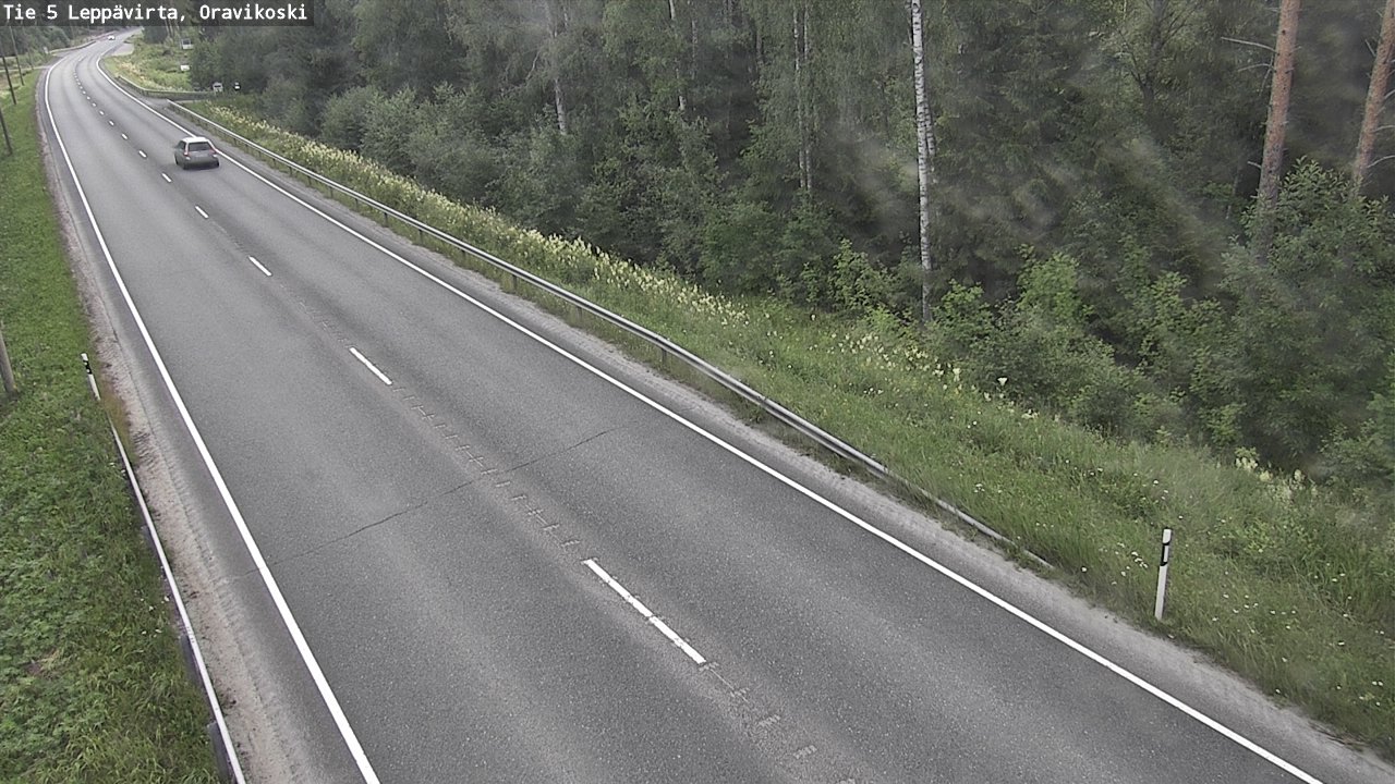 Weather Camera Image Väg 5 Leppävirta, Oravikoski, Leppävirta, Pohjois-Savo