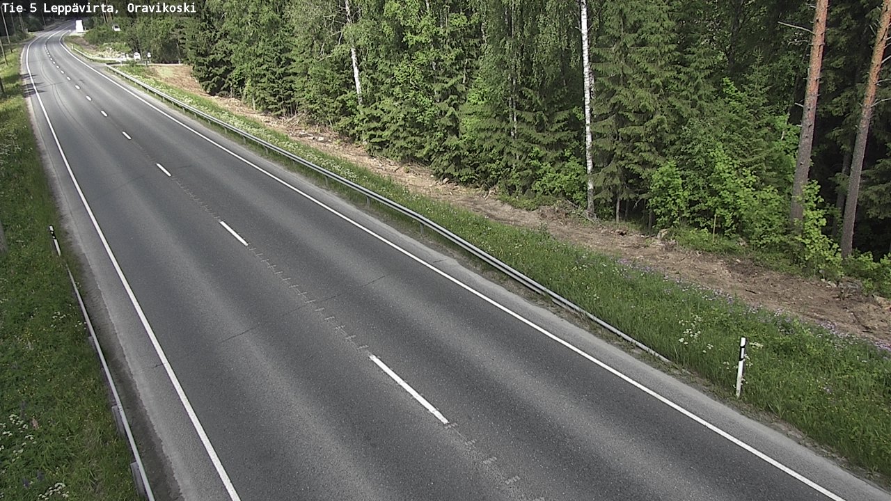 Weather Camera Image Road 5 Leppävirta, Oravikoski, Leppävirta, Pohjois-Savo