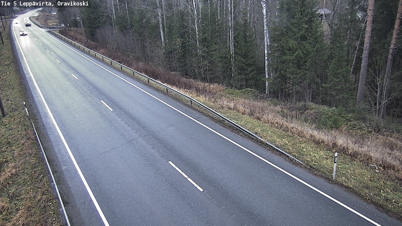 Weather Camera Image Väg 5 Leppävirta, Oravikoski, Leppävirta, Pohjois-Savo