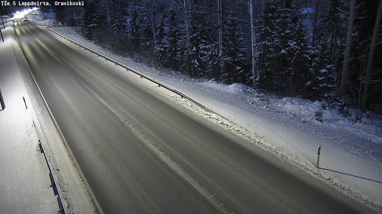 Weather Camera Image Väg 5 Leppävirta, Oravikoski, Leppävirta, Pohjois-Savo