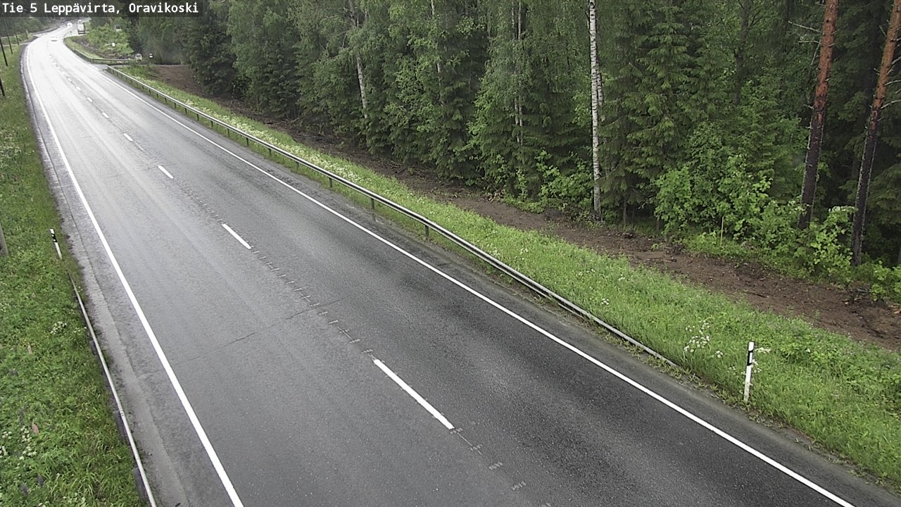 Weather Camera Image Väg 5 Leppävirta, Oravikoski, Leppävirta, Pohjois-Savo