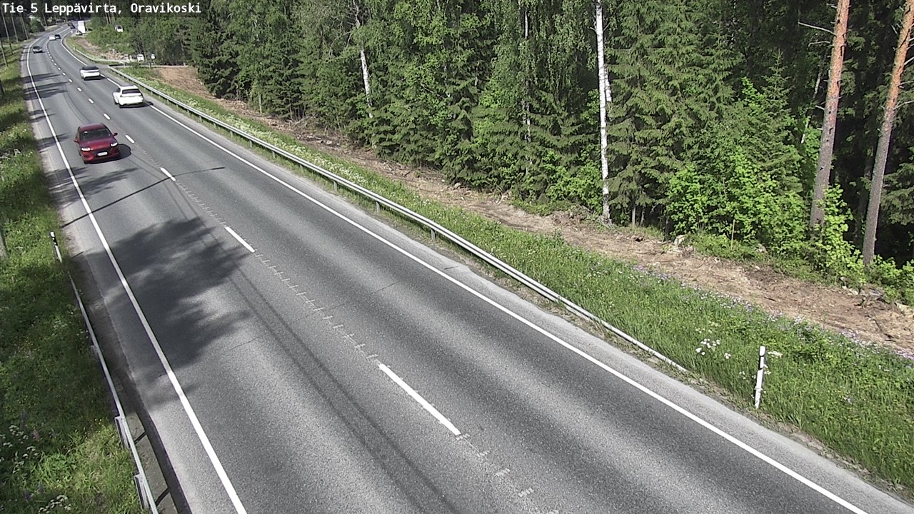 Weather Camera Image Road 5 Leppävirta, Oravikoski, Leppävirta, Pohjois-Savo