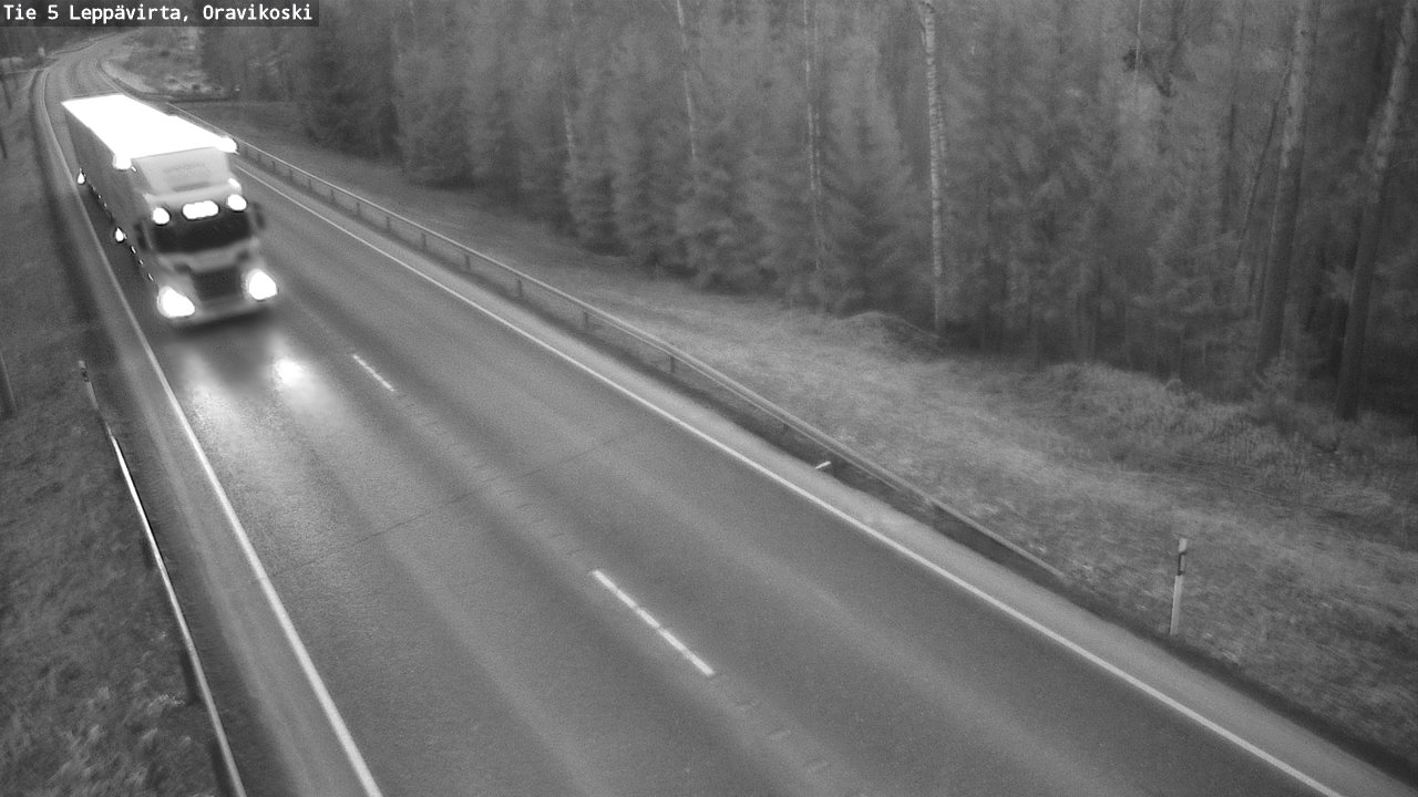 Weather Camera Image Road 5 Leppävirta, Oravikoski, Leppävirta, Pohjois-Savo