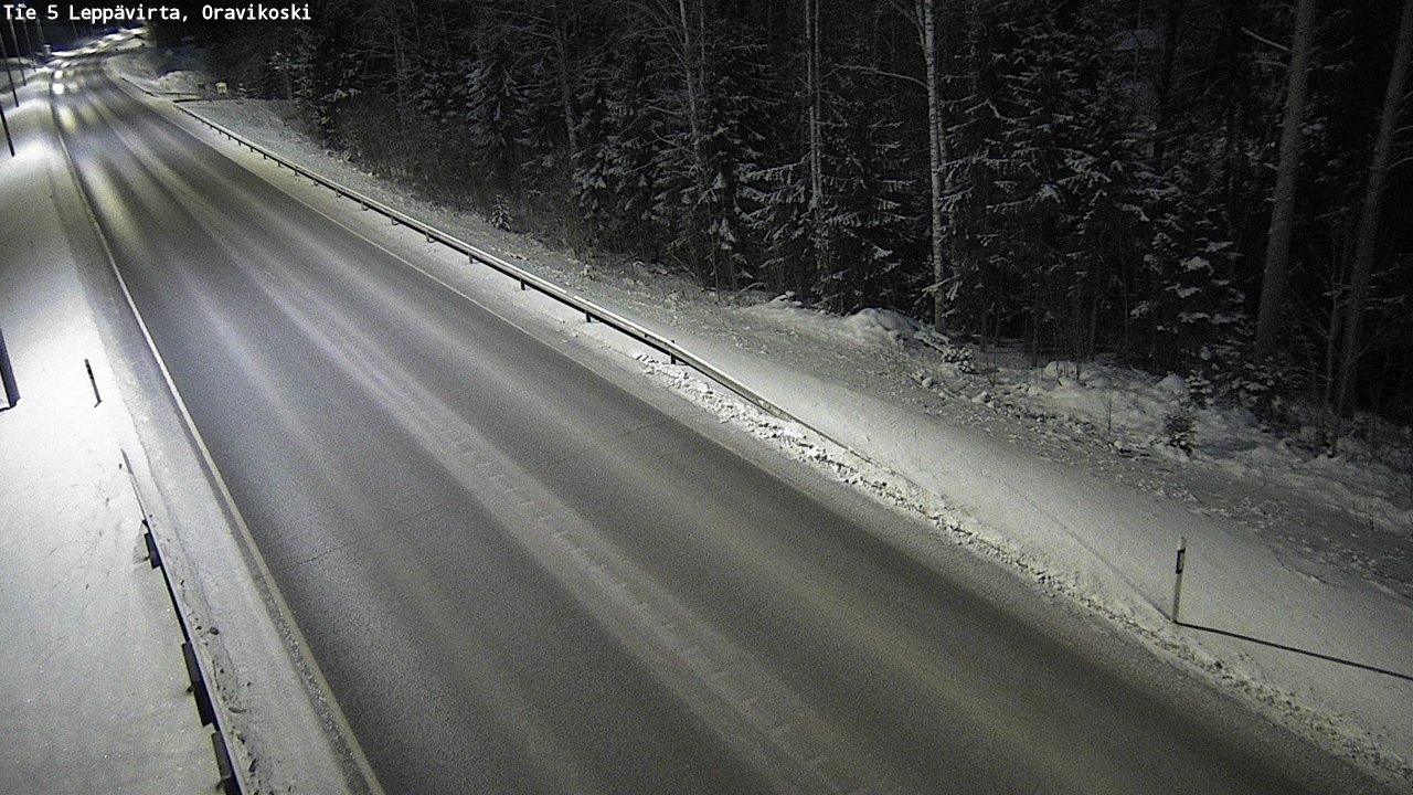 Weather Camera Image Väg 5 Leppävirta, Oravikoski, Leppävirta, Pohjois-Savo