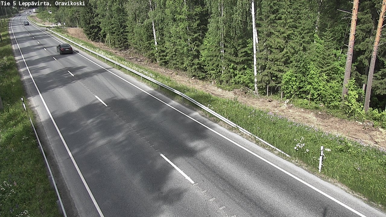 Weather Camera Image Road 5 Leppävirta, Oravikoski, Leppävirta, Pohjois-Savo
