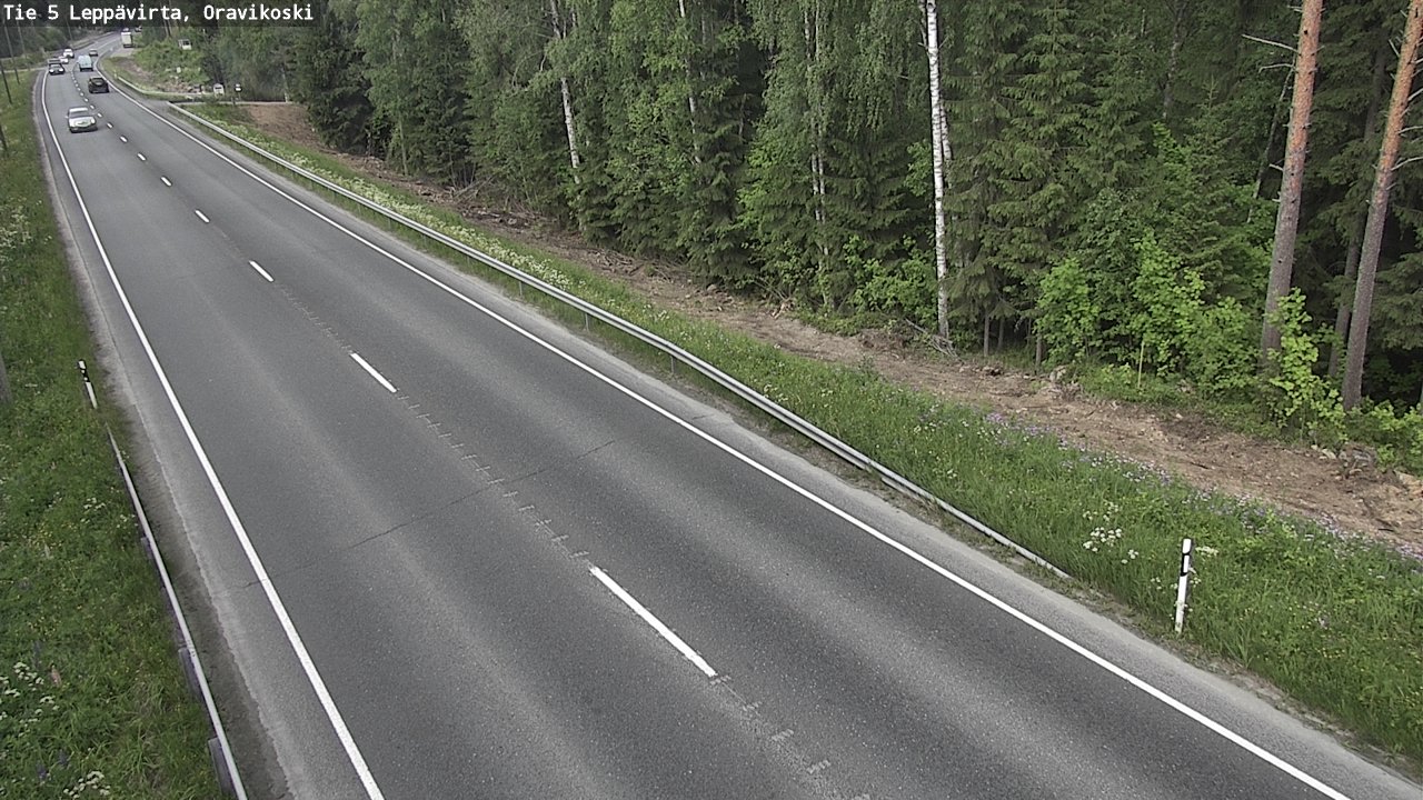 Weather Camera Image Road 5 Leppävirta, Oravikoski, Leppävirta, Pohjois-Savo