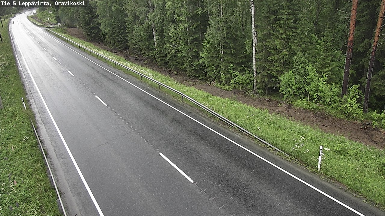 Weather Camera Image Väg 5 Leppävirta, Oravikoski, Leppävirta, Pohjois-Savo