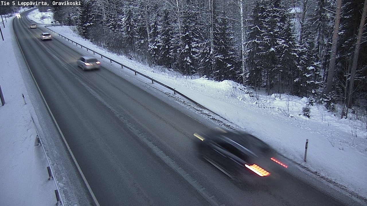 Weather Camera Image Väg 5 Leppävirta, Oravikoski, Leppävirta, Pohjois-Savo