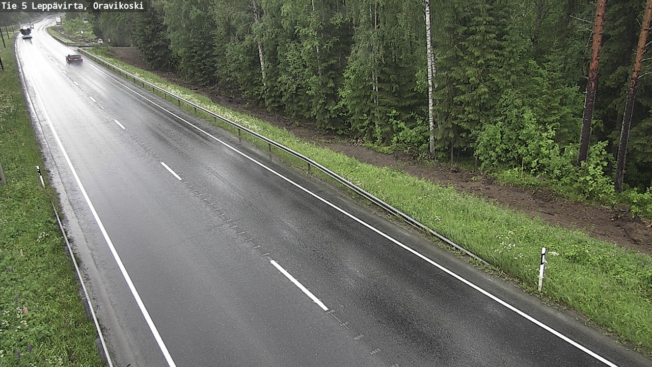 Weather Camera Image Väg 5 Leppävirta, Oravikoski, Leppävirta, Pohjois-Savo