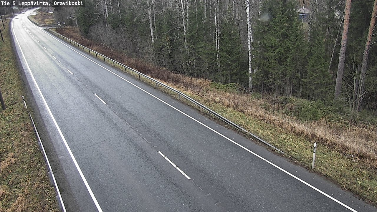 Weather Camera Image Väg 5 Leppävirta, Oravikoski, Leppävirta, Pohjois-Savo