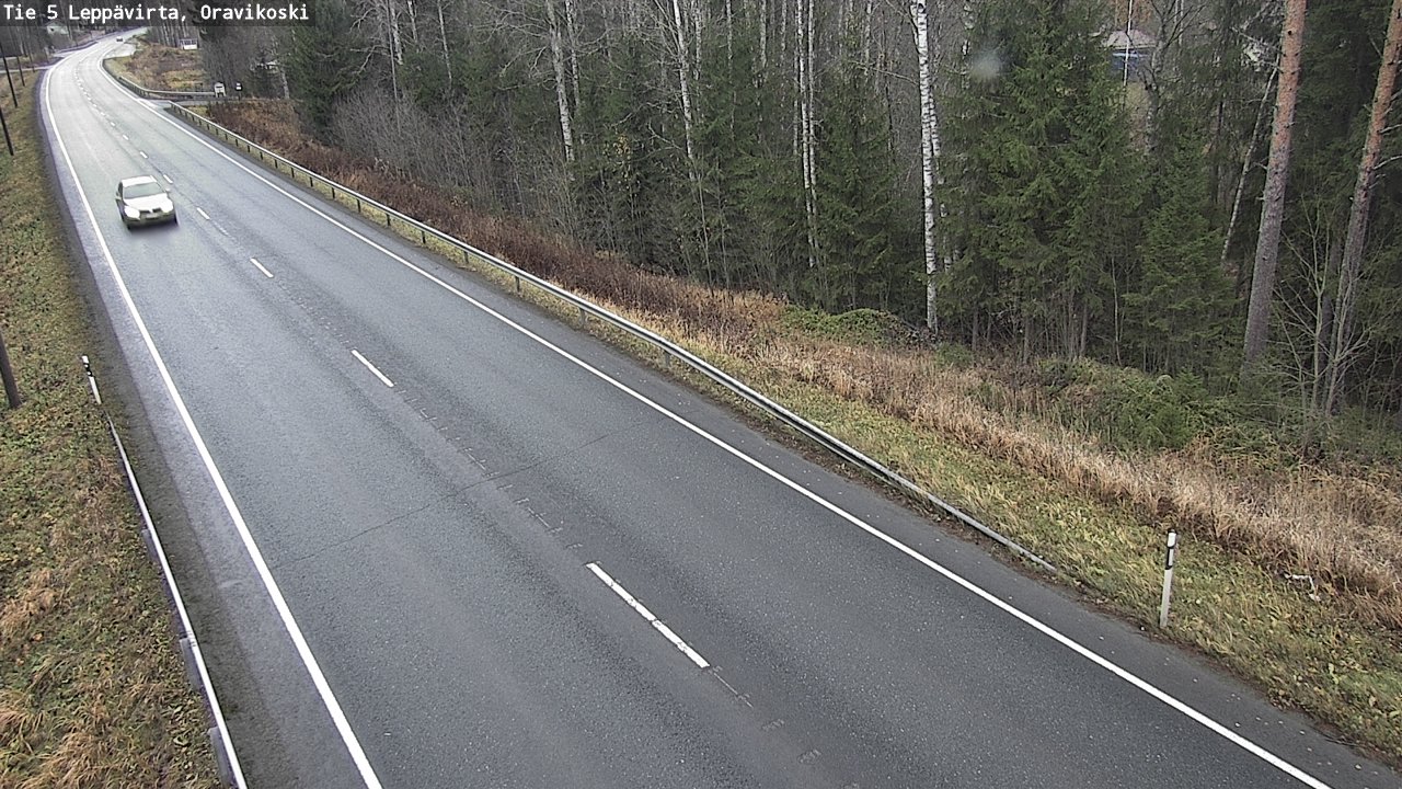 Weather Camera Image Väg 5 Leppävirta, Oravikoski, Leppävirta, Pohjois-Savo