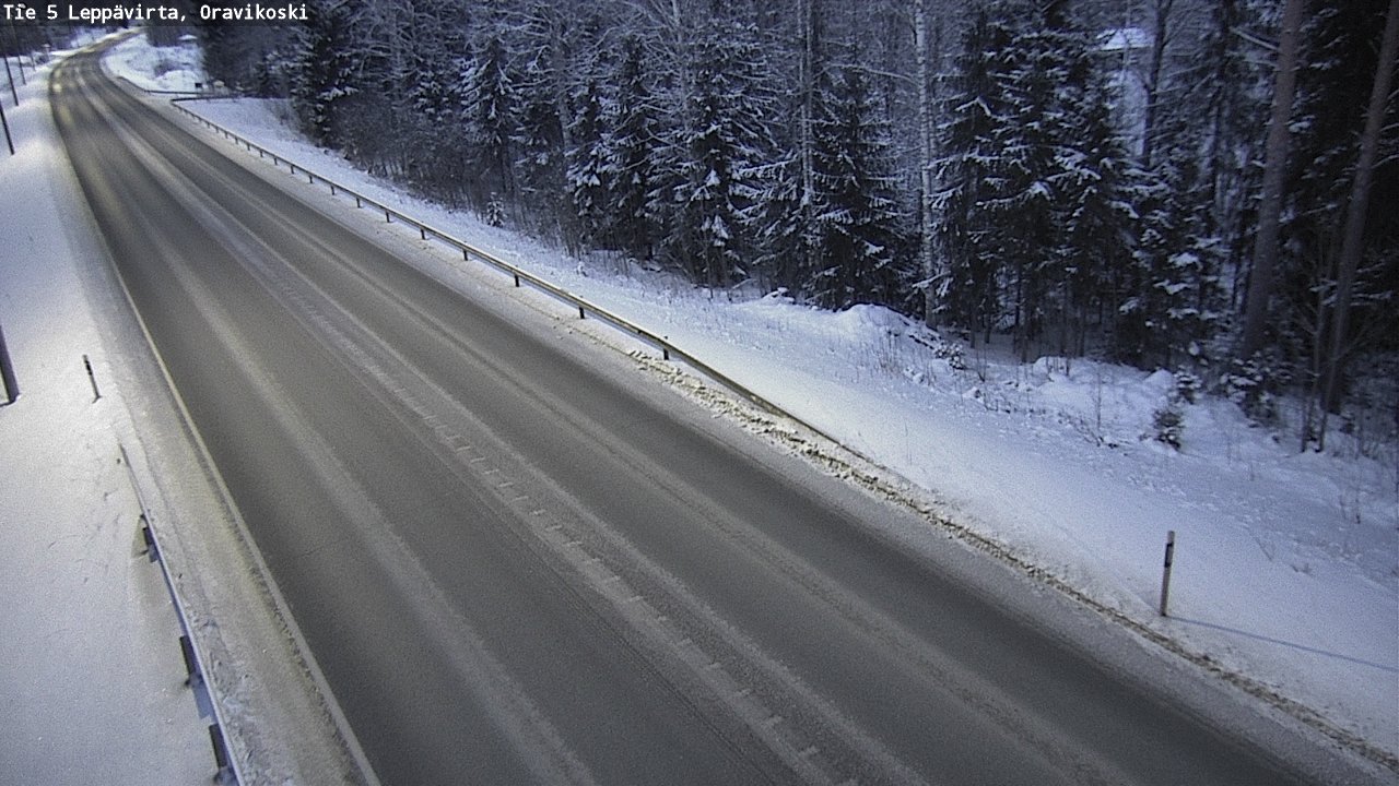Weather Camera Image Väg 5 Leppävirta, Oravikoski, Leppävirta, Pohjois-Savo