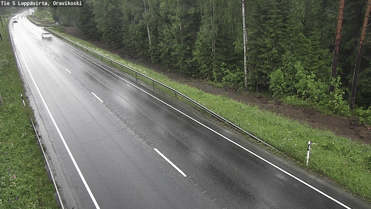 Weather Camera Image Väg 5 Leppävirta, Oravikoski, Leppävirta, Pohjois-Savo