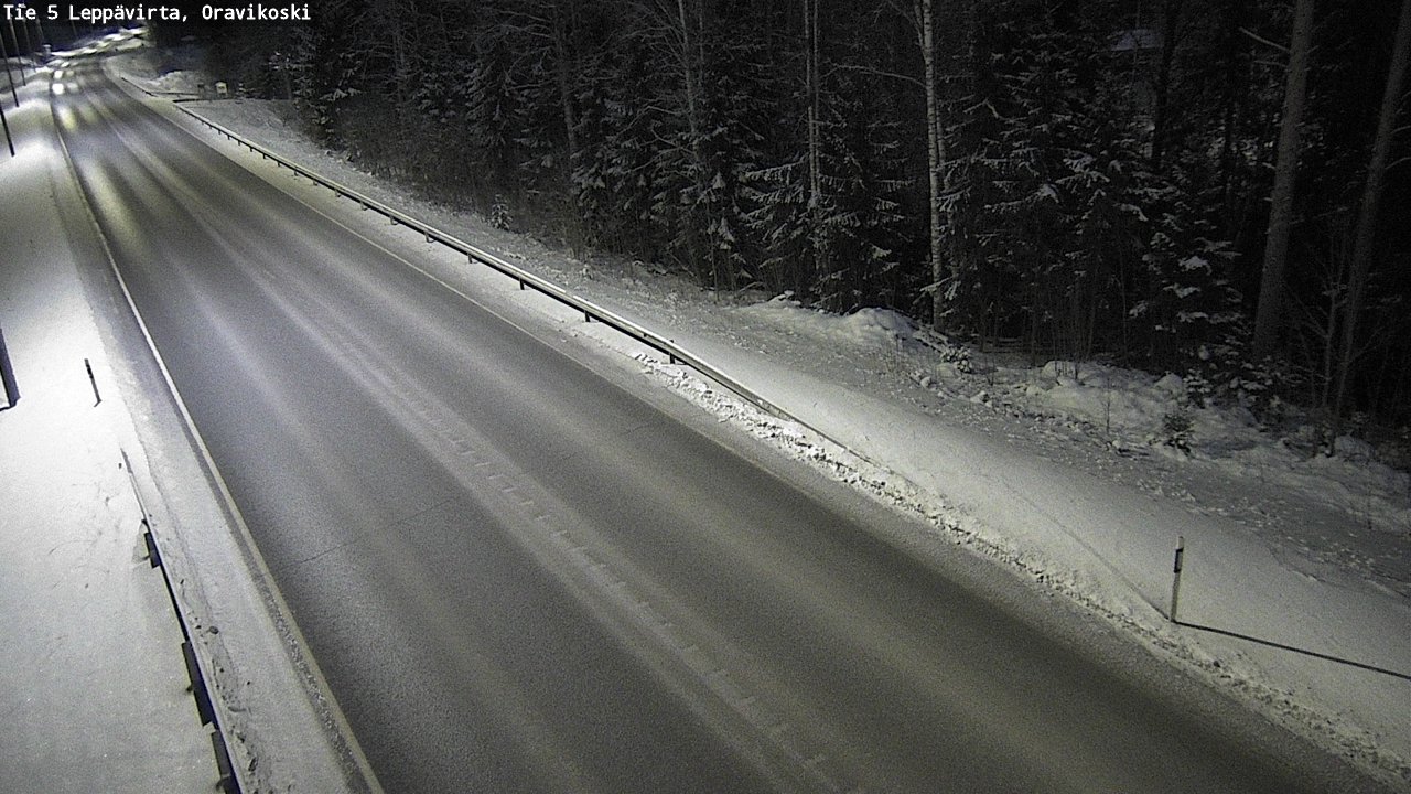 Weather Camera Image Väg 5 Leppävirta, Oravikoski, Leppävirta, Pohjois-Savo