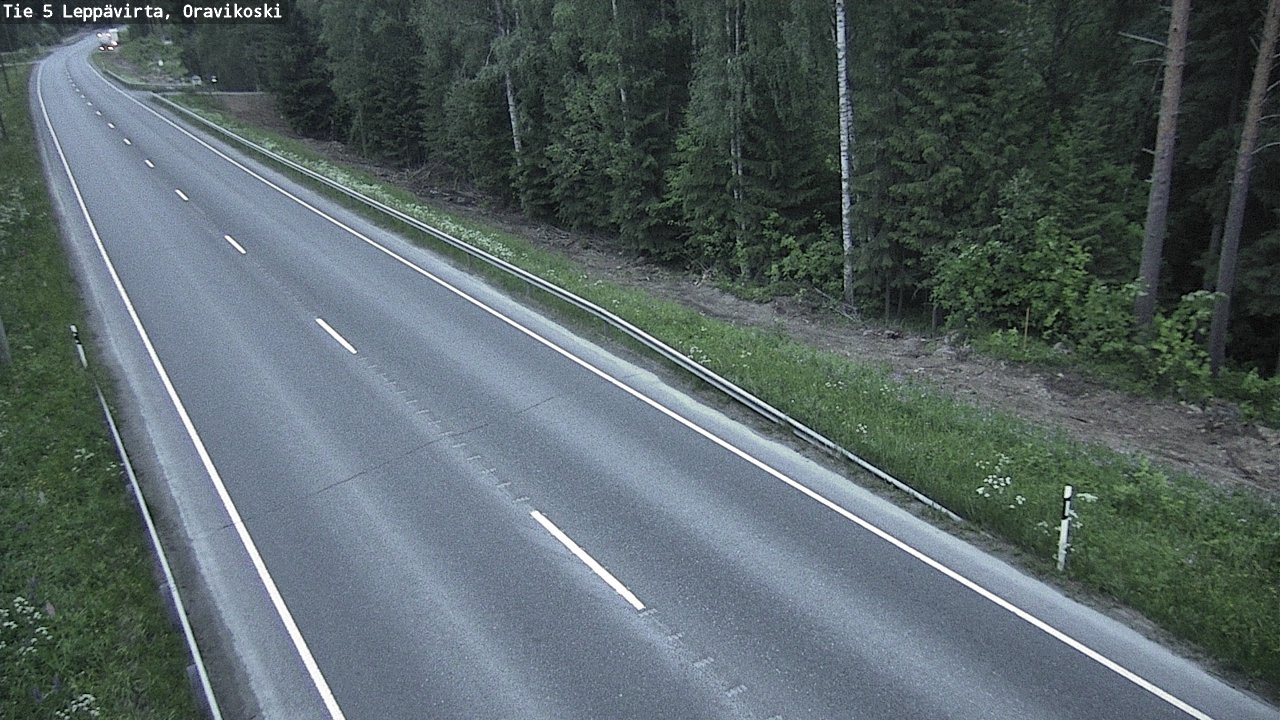 Weather Camera Image Road 5 Leppävirta, Oravikoski, Leppävirta, Pohjois-Savo