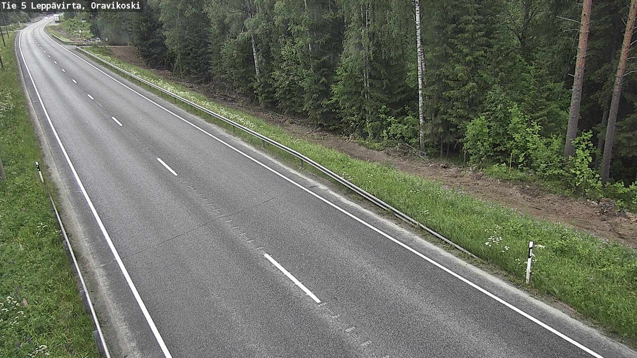 Weather Camera Image Road 5 Leppävirta, Oravikoski, Leppävirta, Pohjois-Savo